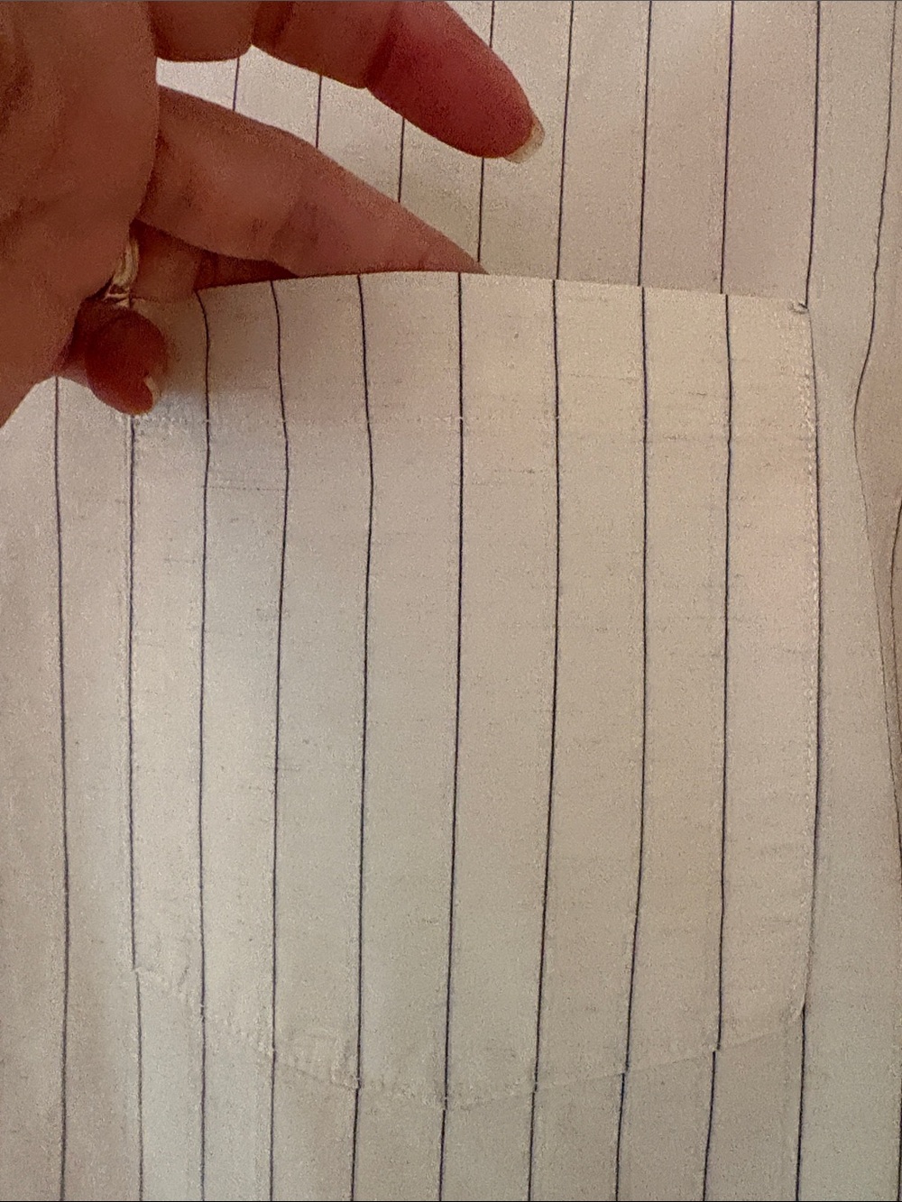 Banana Republic Cream Pinstripe Button-Down with Black Buttons - Picture 6 of 13